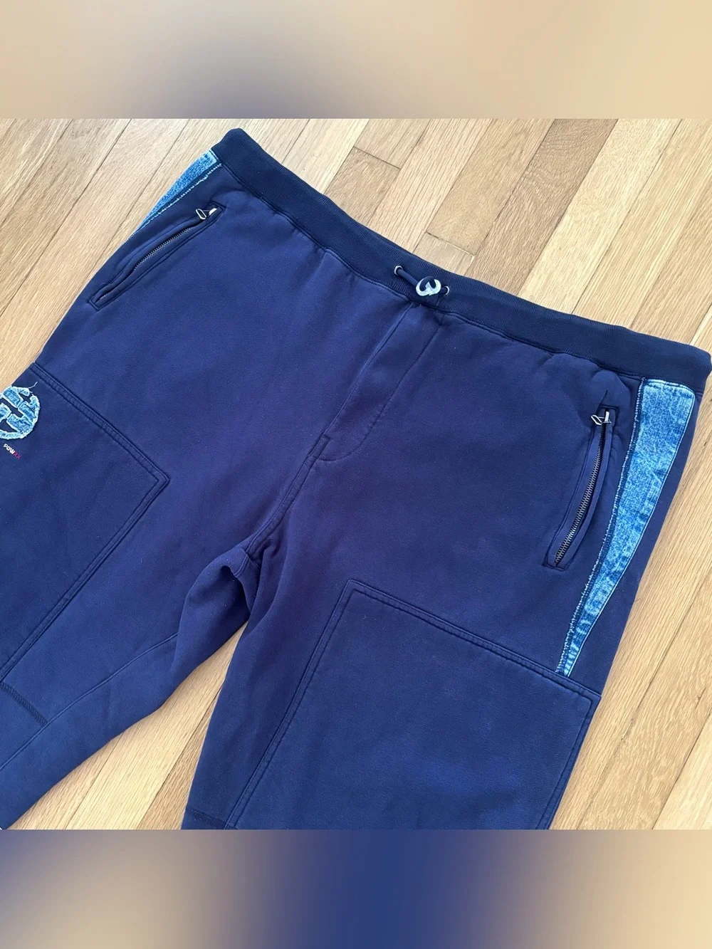 Vintage Pepe Jeans Denim Worxx Sweatpants 2XL Navy Track Pants Baggy Y2K